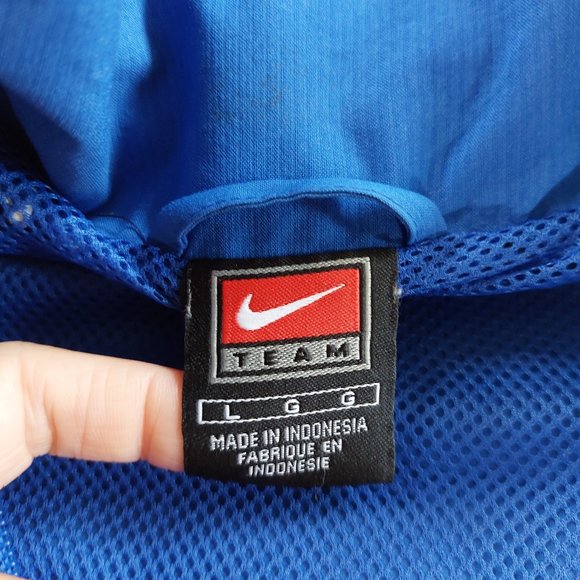 Vintage Nike Team Men's Blue Full Zip Wind Breaker Jacket Size L - Picture 6 of 10